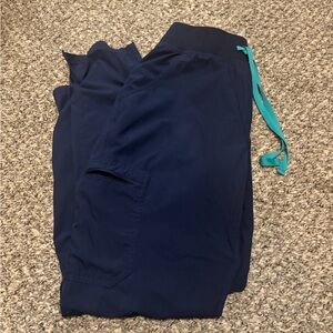 Figs Navy Lined Loose Fit with Teal Accents